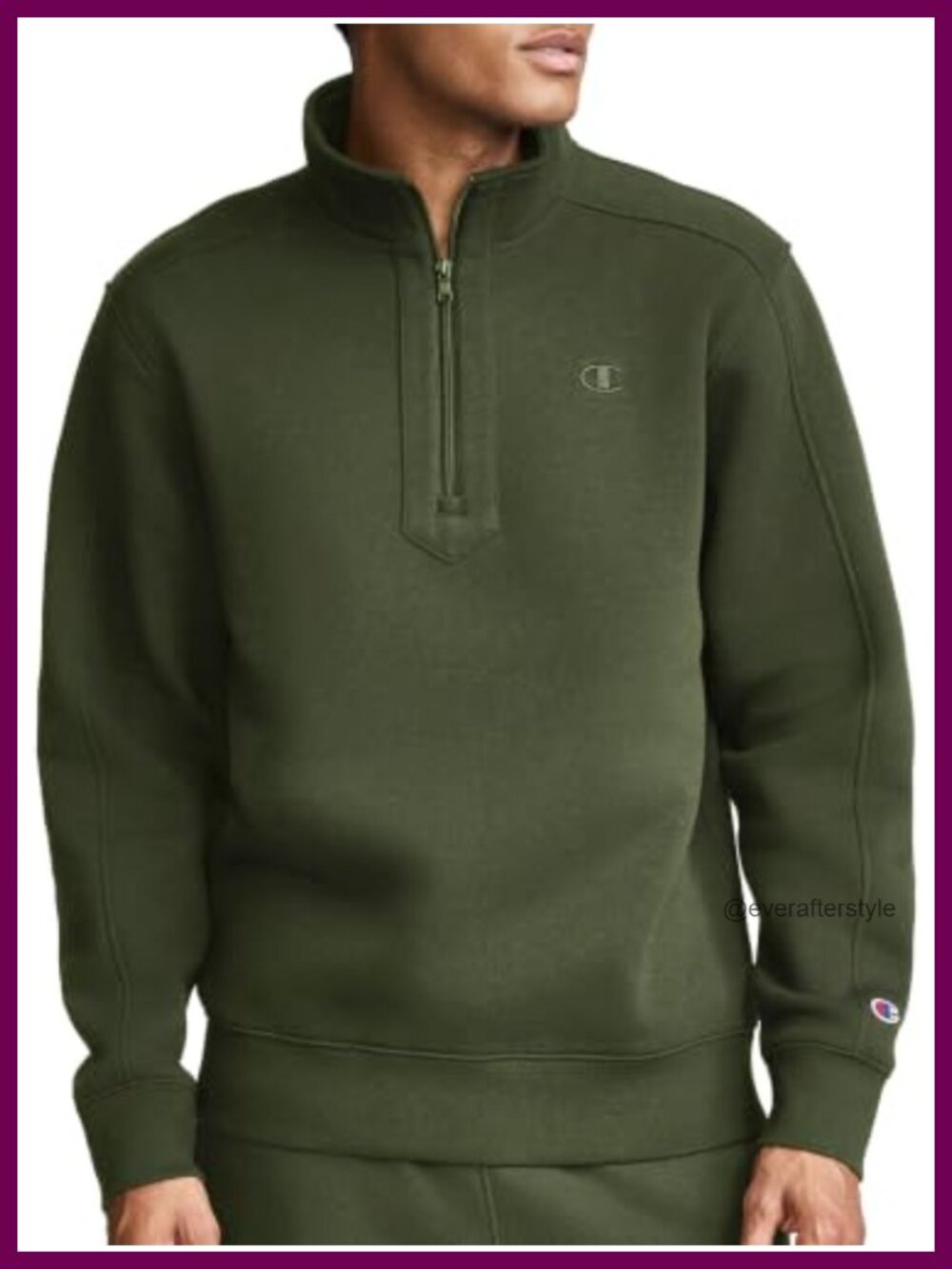 Quarter-Zip Mock Neck Fleece Pullover Sweatshirt Activewear